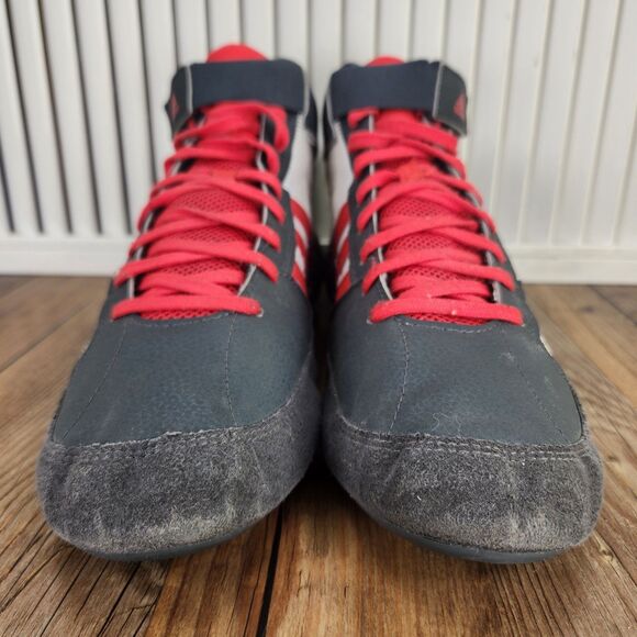 Adidas HVC Havoc Mens Size 11 Gray Red White Wrestling Boxing MMA Shoes GZ8451 - Picture 2 of 9